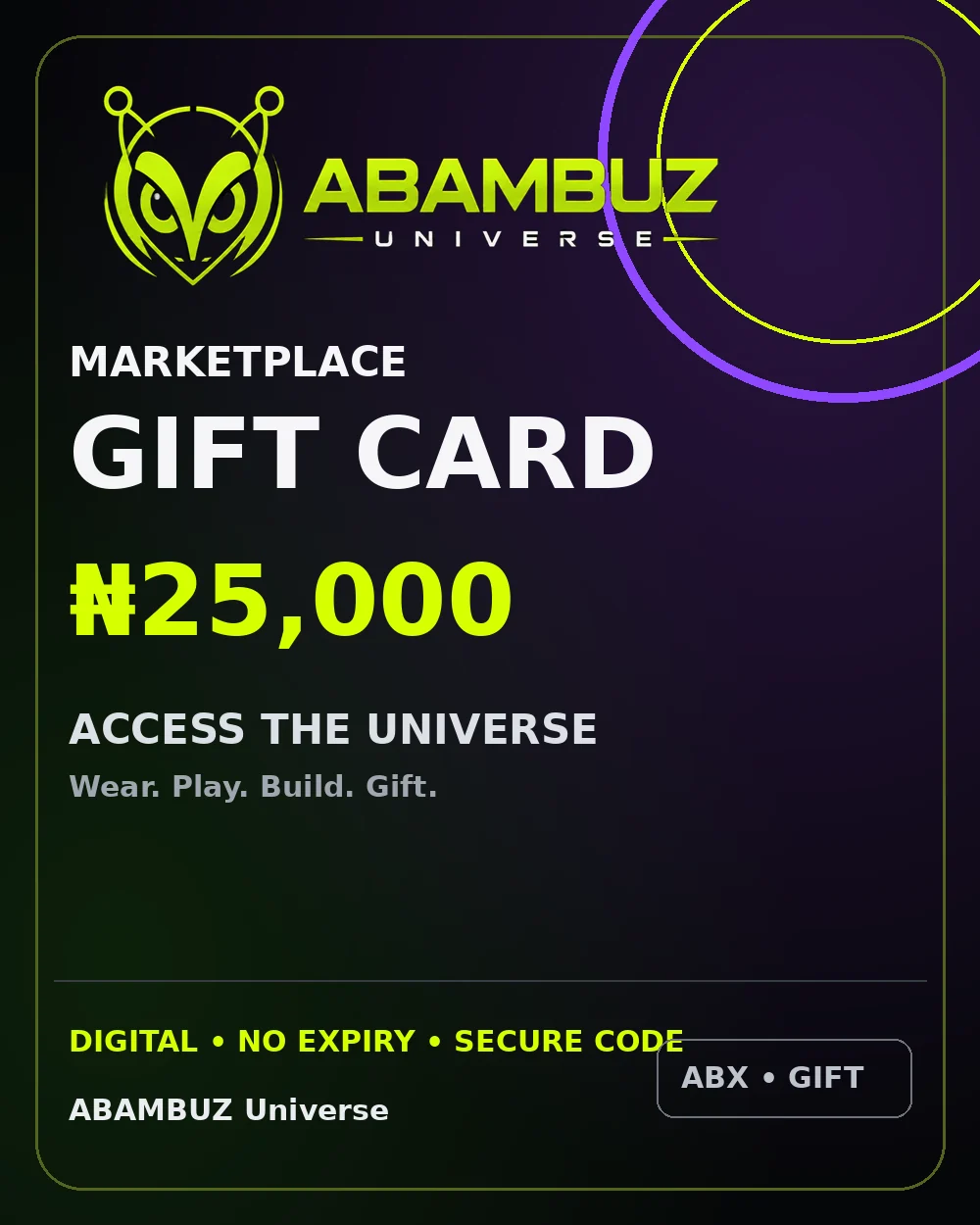 ABAMBUZ Marketplace Gift Card 25,000 naira