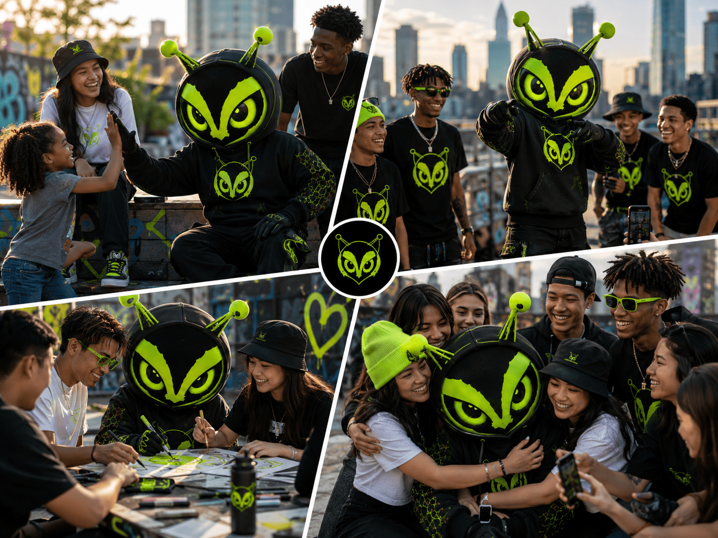 Different expressions and moods of the ABAMBUZ mascot