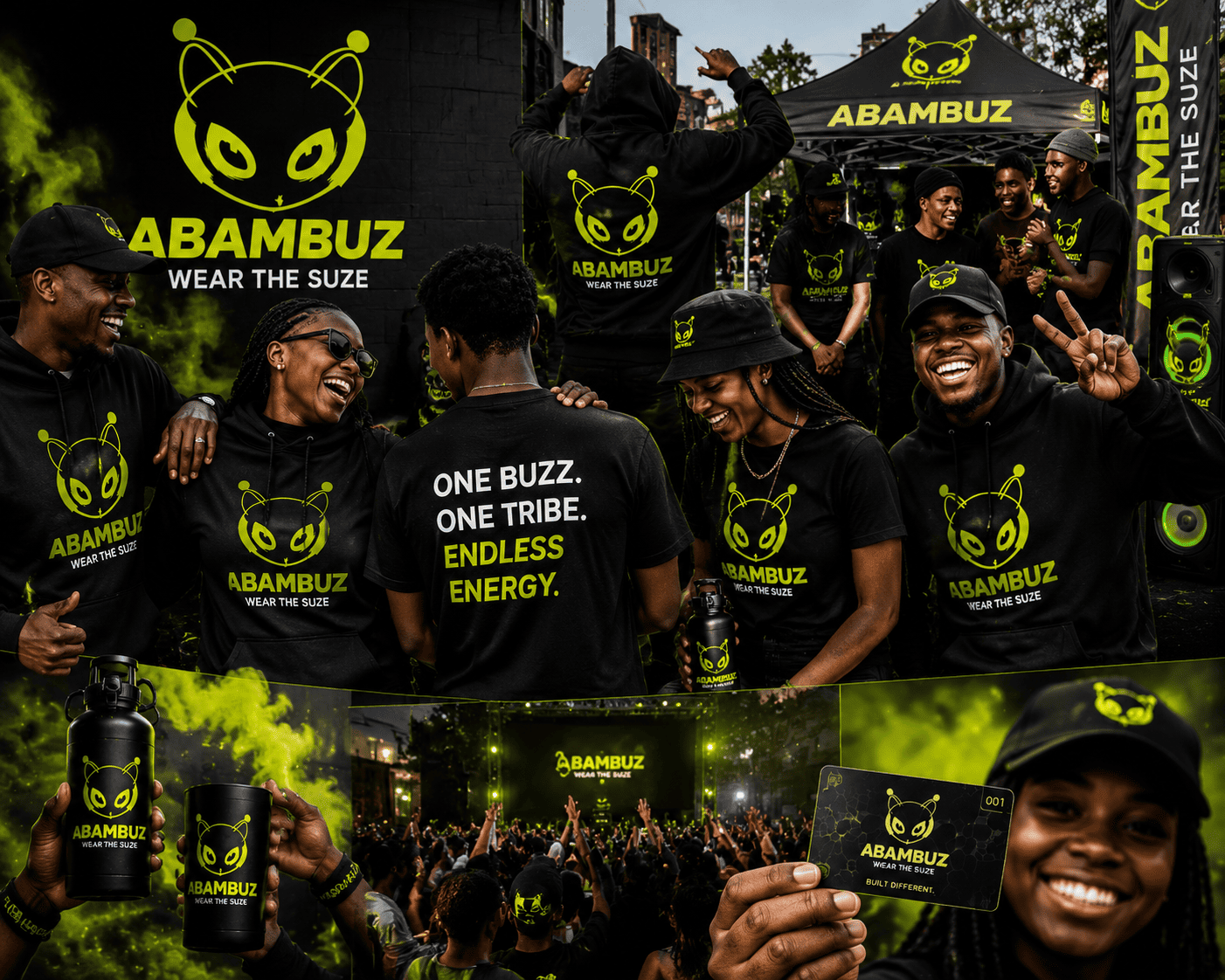 ABAMBUZ mascot featured on apparel